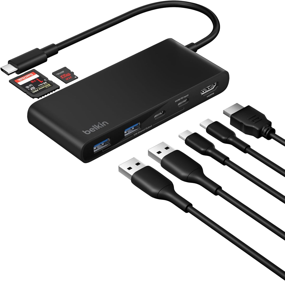 USB-C Multiport Hub, 100W 10Gbps Adapter