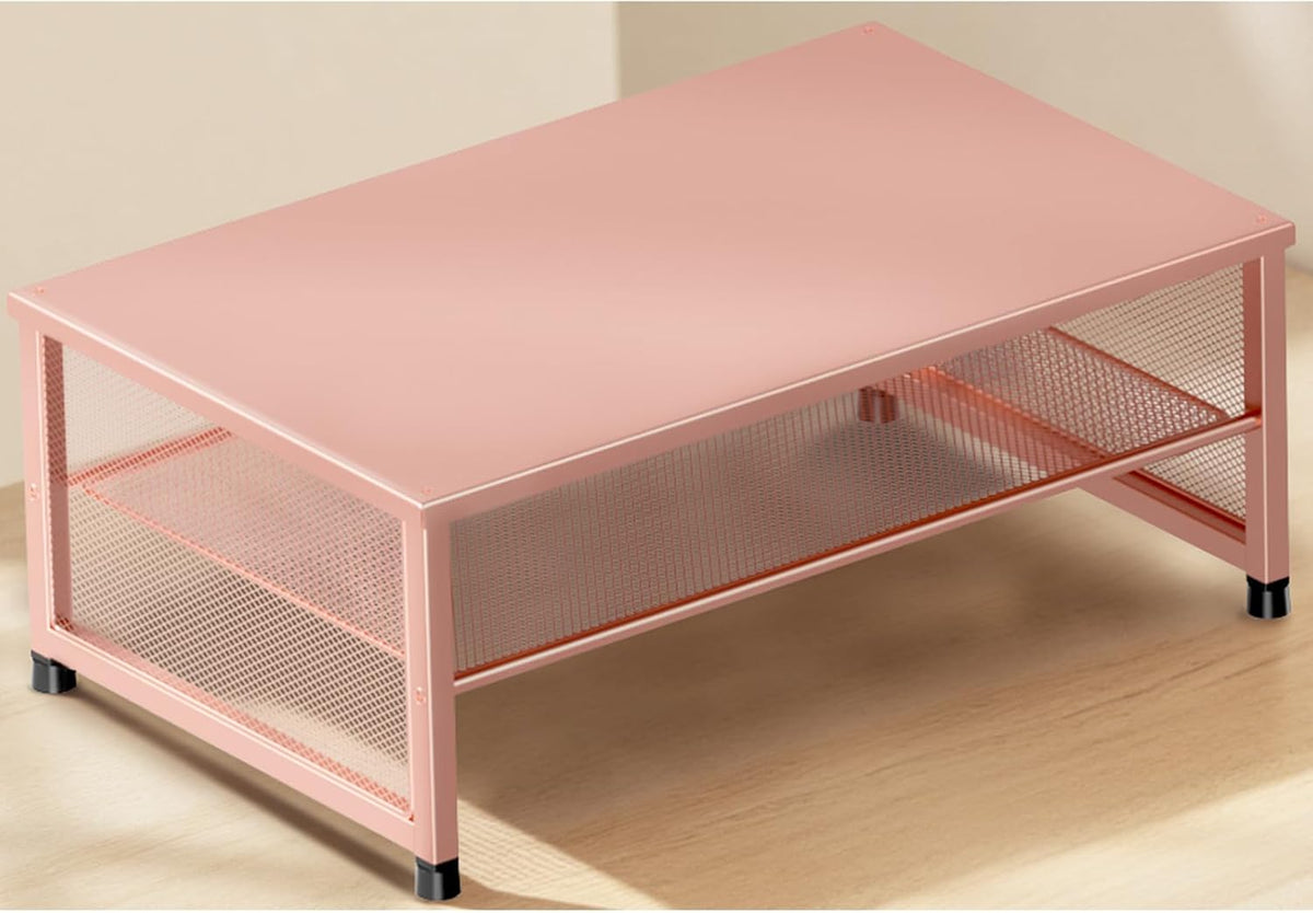 Adjustable Wooden Monitor Riser, Home Office Desk Organizer
