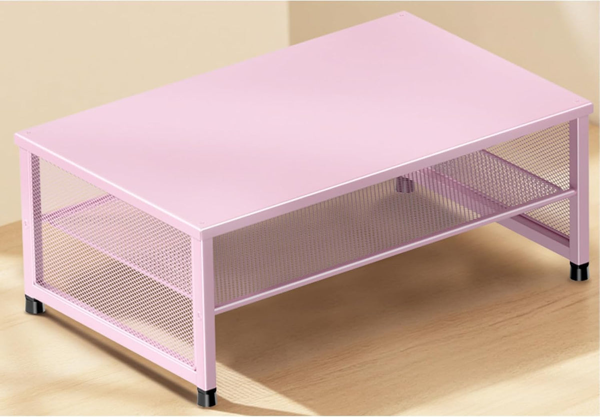 Adjustable Wooden Monitor Riser, Home Office Desk Organizer