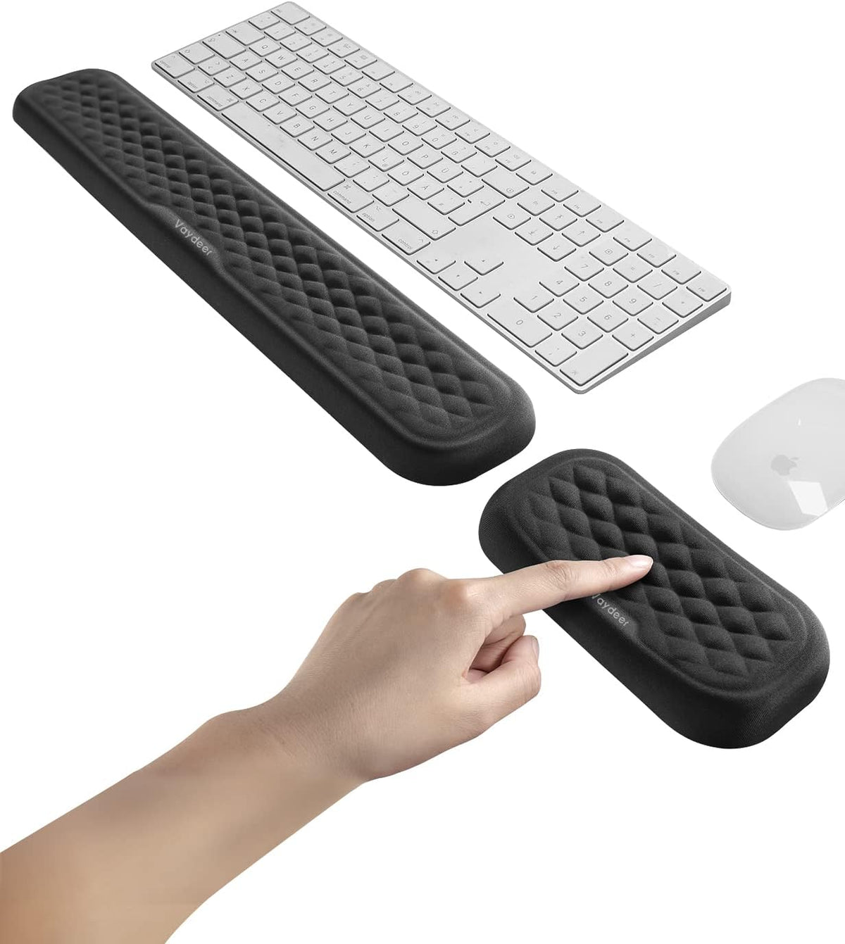 Ergonomic Memory Foam Keyboard & Mouse Wrist Rest Pad