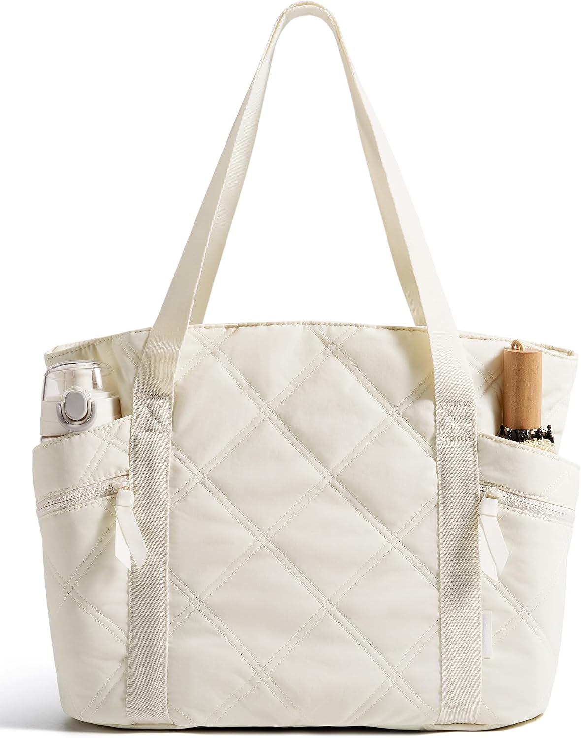 Crush Tote Bag for Women, 20L Puffer Work Tote with Zipper