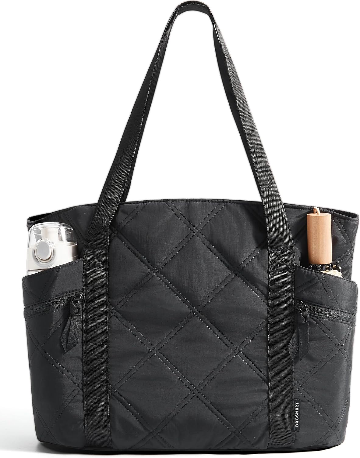 Crush Tote Bag for Women, 20L Puffer Work Tote with Zipper