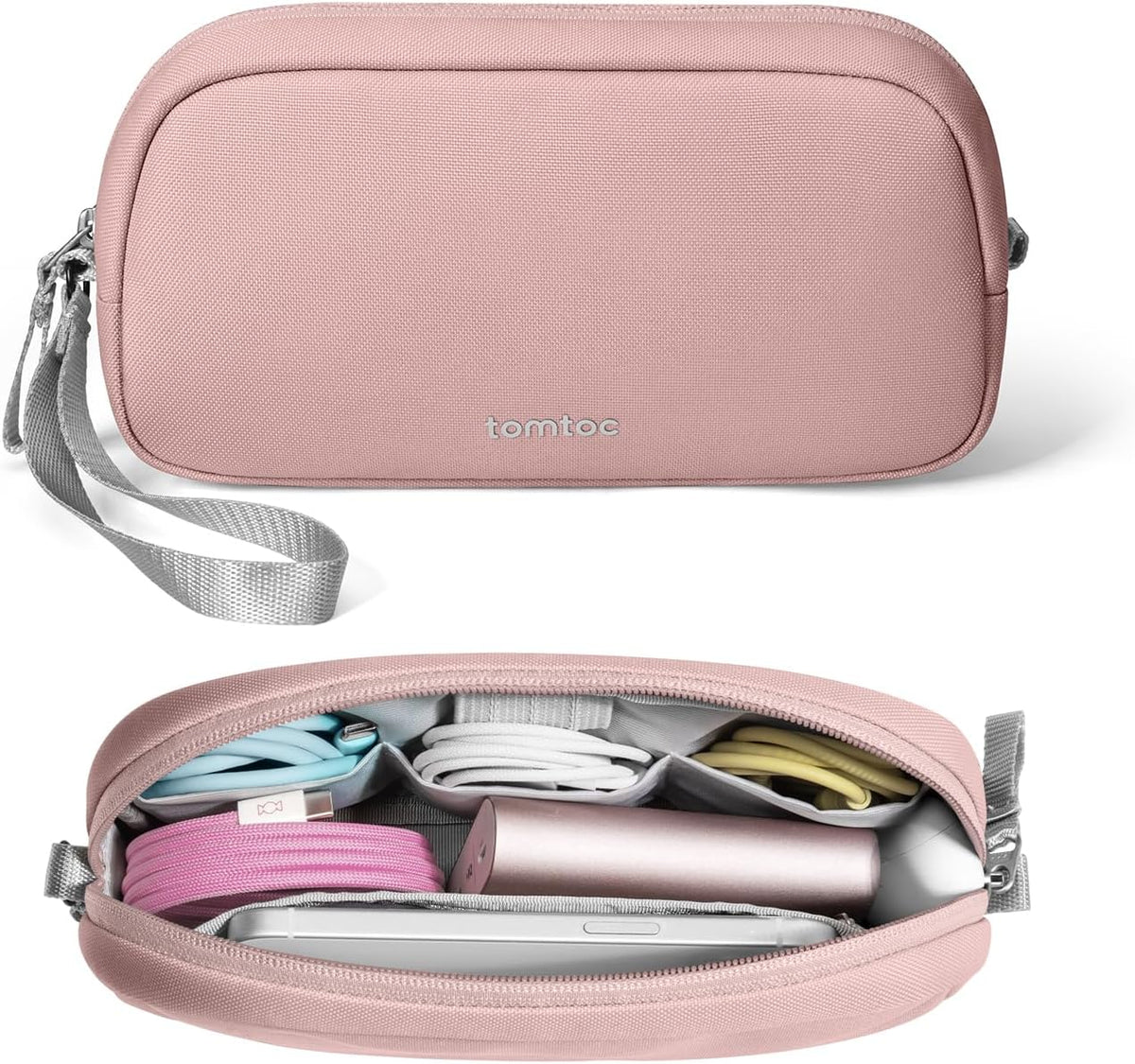 Electronic Organizer Travel Case, Dual Compartment Tech Organization