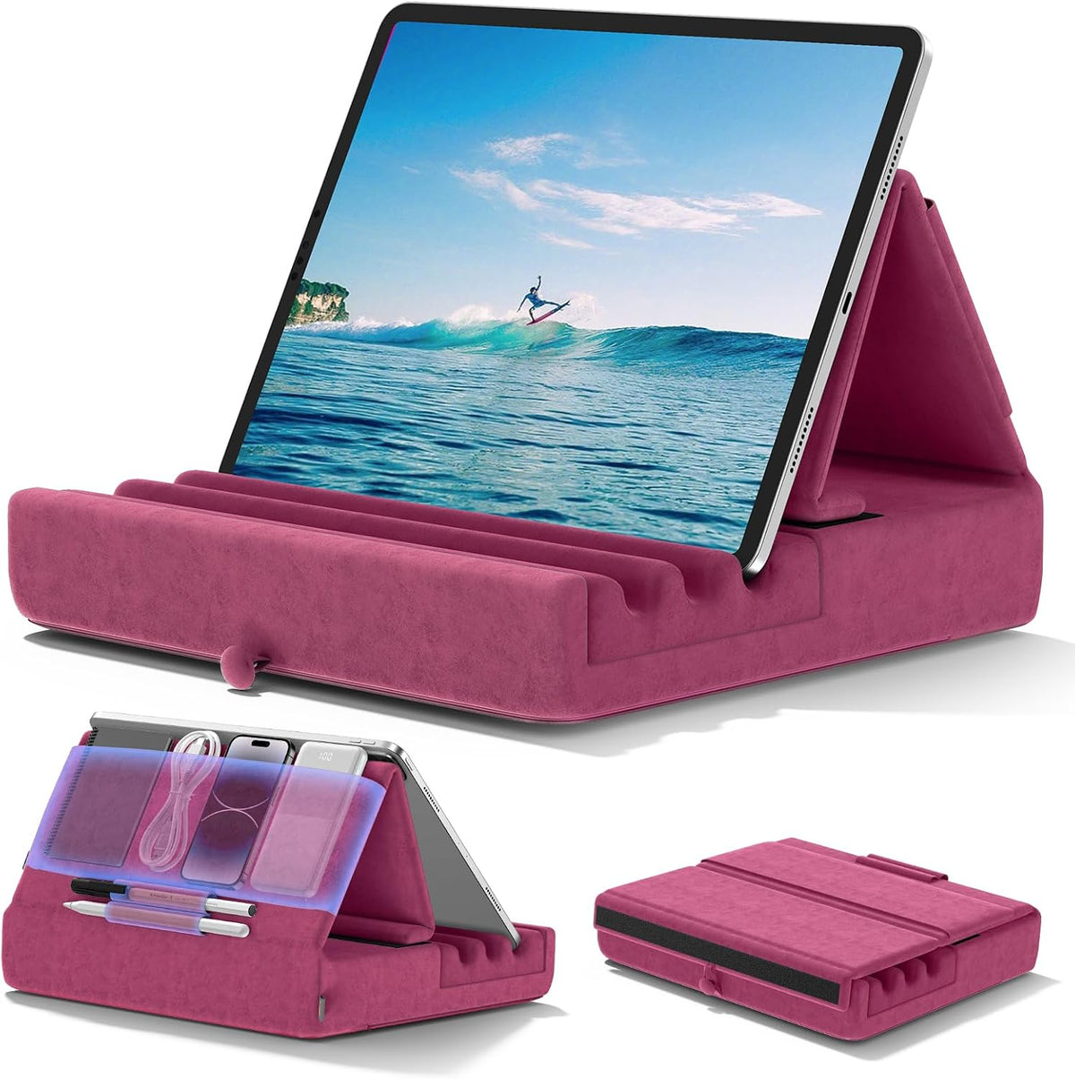 Tablet Pillow Holder Foldable Lap Stand for Bed Desk