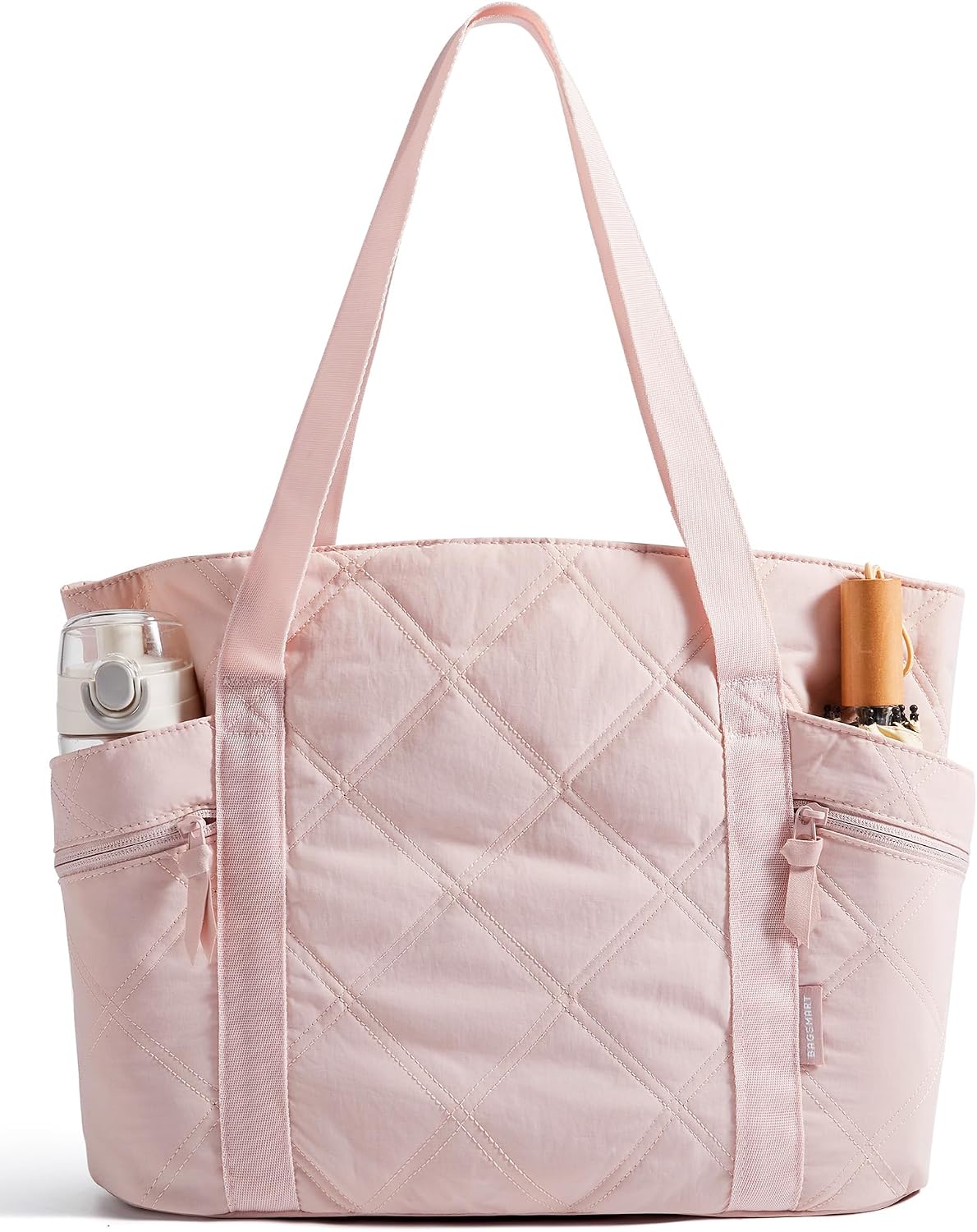 Crush Tote Bag for Women, 20L Puffer Work Tote with Zipper
