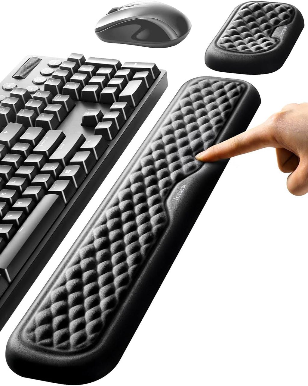 Ergonomic Memory Foam Keyboard & Mouse Wrist Rest Pad