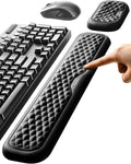 Ergonomic Memory Foam Keyboard & Mouse Wrist Rest Pad