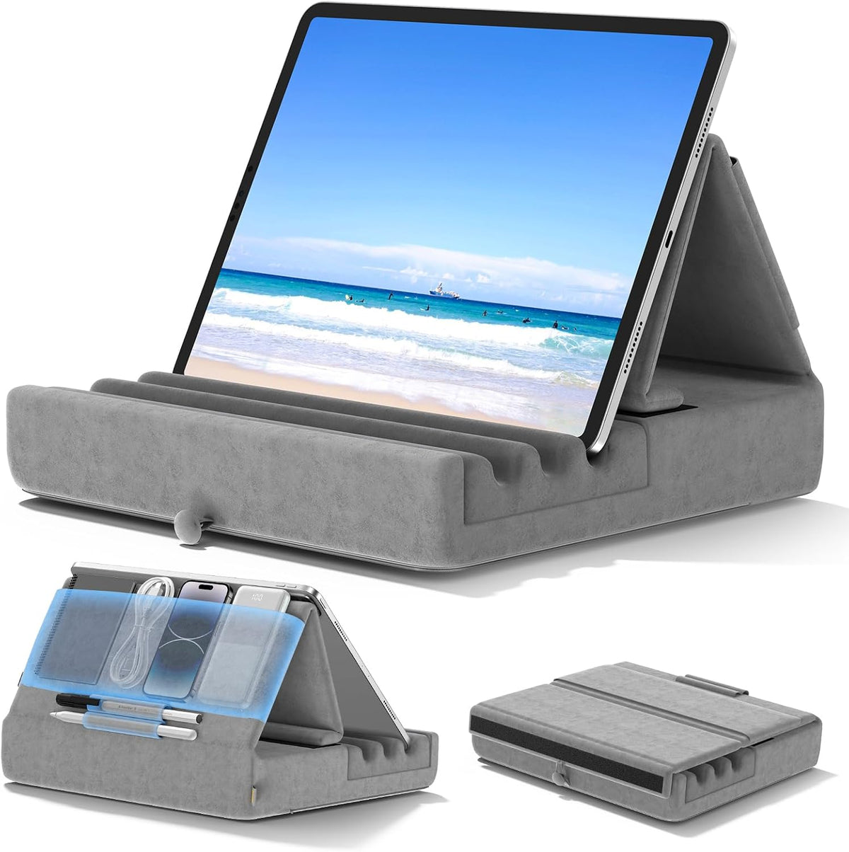 Tablet Pillow Holder Foldable Lap Stand for Bed Desk
