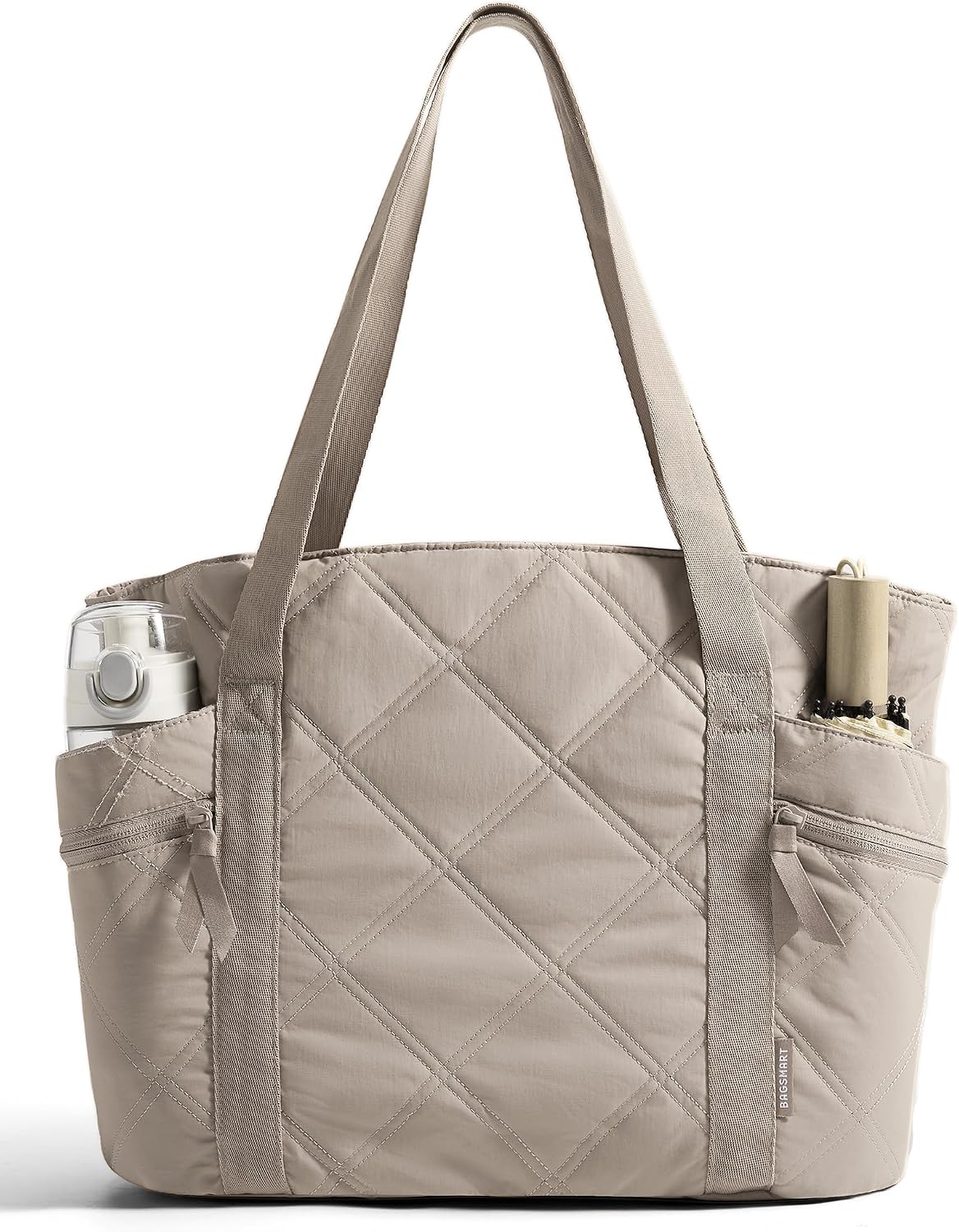 Crush Tote Bag for Women, 20L Puffer Work Tote with Zipper