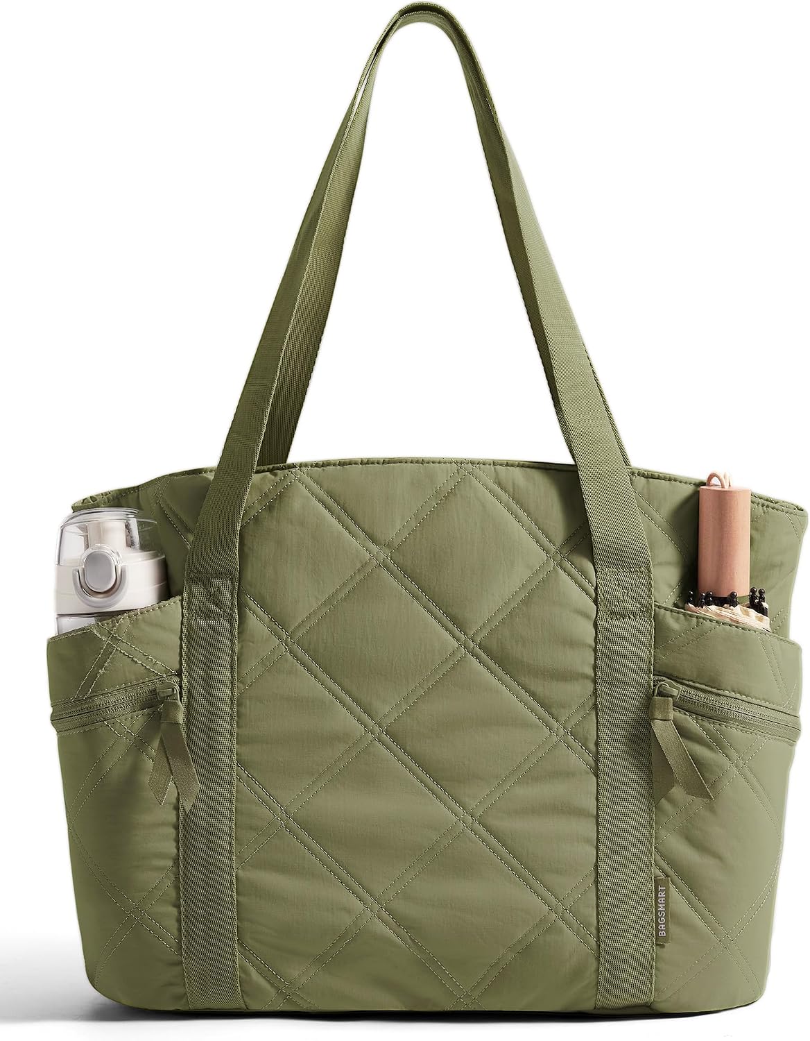 Crush Tote Bag for Women, 20L Puffer Work Tote with Zipper