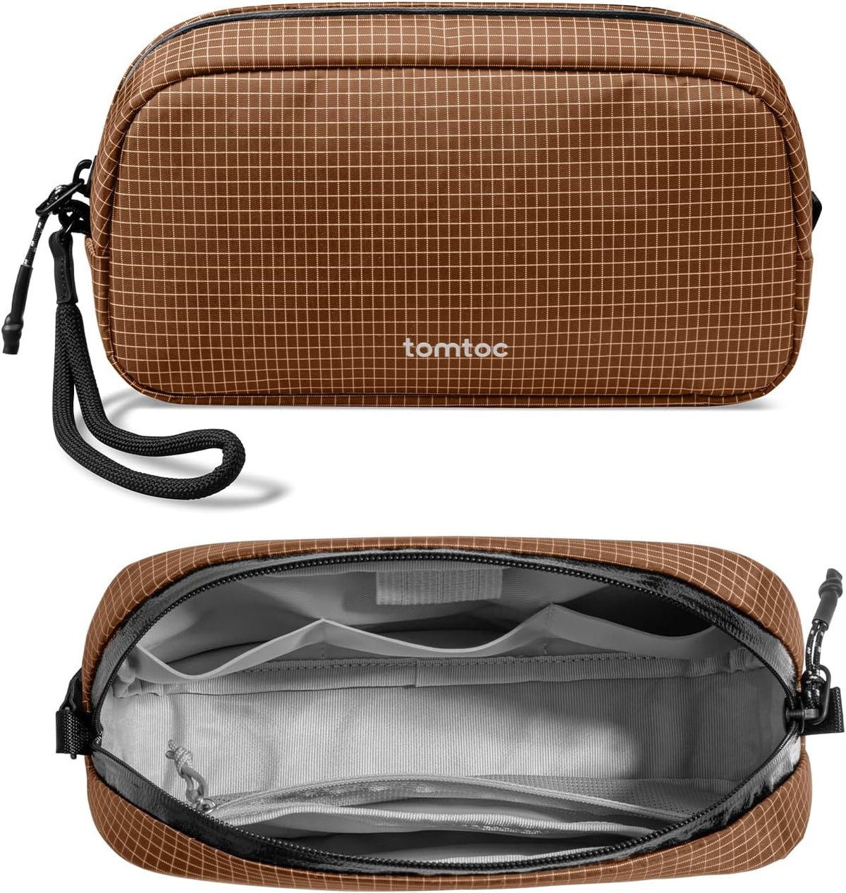 Electronic Organizer Travel Case, Dual Compartment Tech Organization